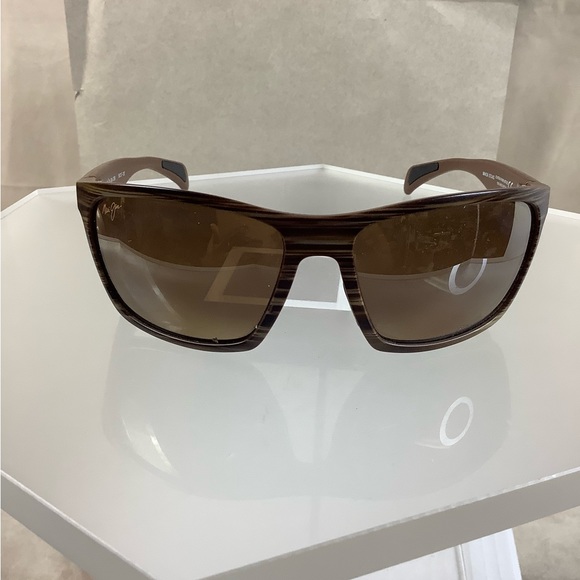 Maui Jim Makoa MJ 804-25W Wrap Brown Polarized Sunglass Frames Only Brown 59mm - Picture 2 of 16